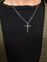 Sterling Silver Beaded Cross Necklace