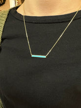 Sleek Turquoise Bar Necklace