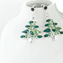 Shimmery Christmas Tree Earrings