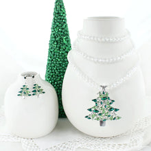 Shimmery Christmas Tree Earrings