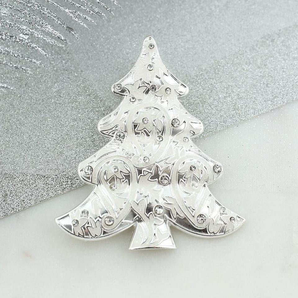 Shimmery Christmas tree pin/pendant