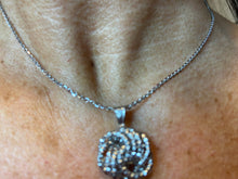 Sterling Silver Rhodium Love Knot necklace