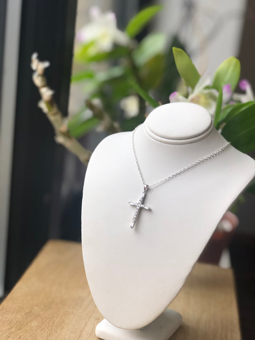 Classic CZ Cross Necklace