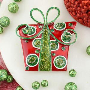 Christmas Holiday Present Pin/ Pendant