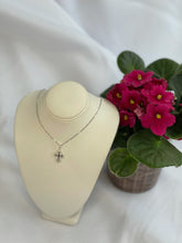 Sterling Silver Silver Tone Filigree Cross Necklace