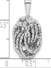 Sterling Silver Rhodium Love Knot necklace